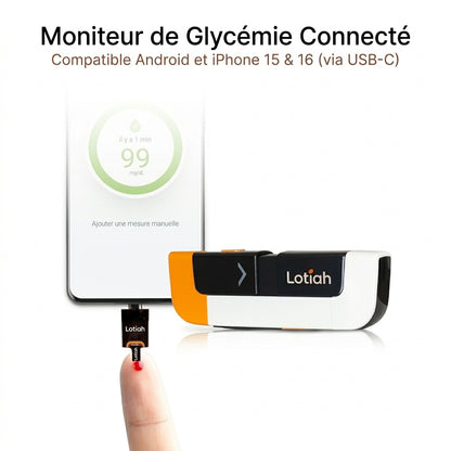 Bandelettes de test de glycémie - Lotiah