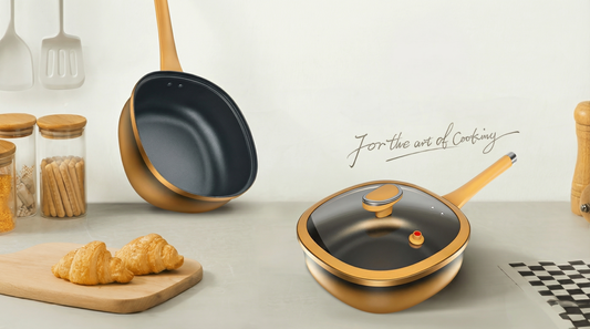 Poêle Antiadhésive en Titane 30 cm | Cuisson Facile & Saine à -50 %